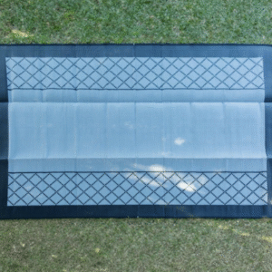 Outdoor Mat - Annexe Criss-Cross Plain Centre Grey